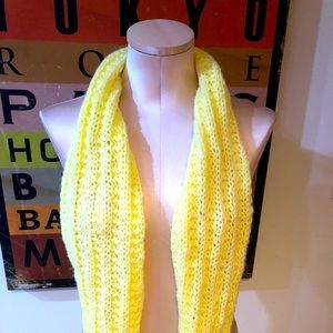 Women’s yellow knitted scarf